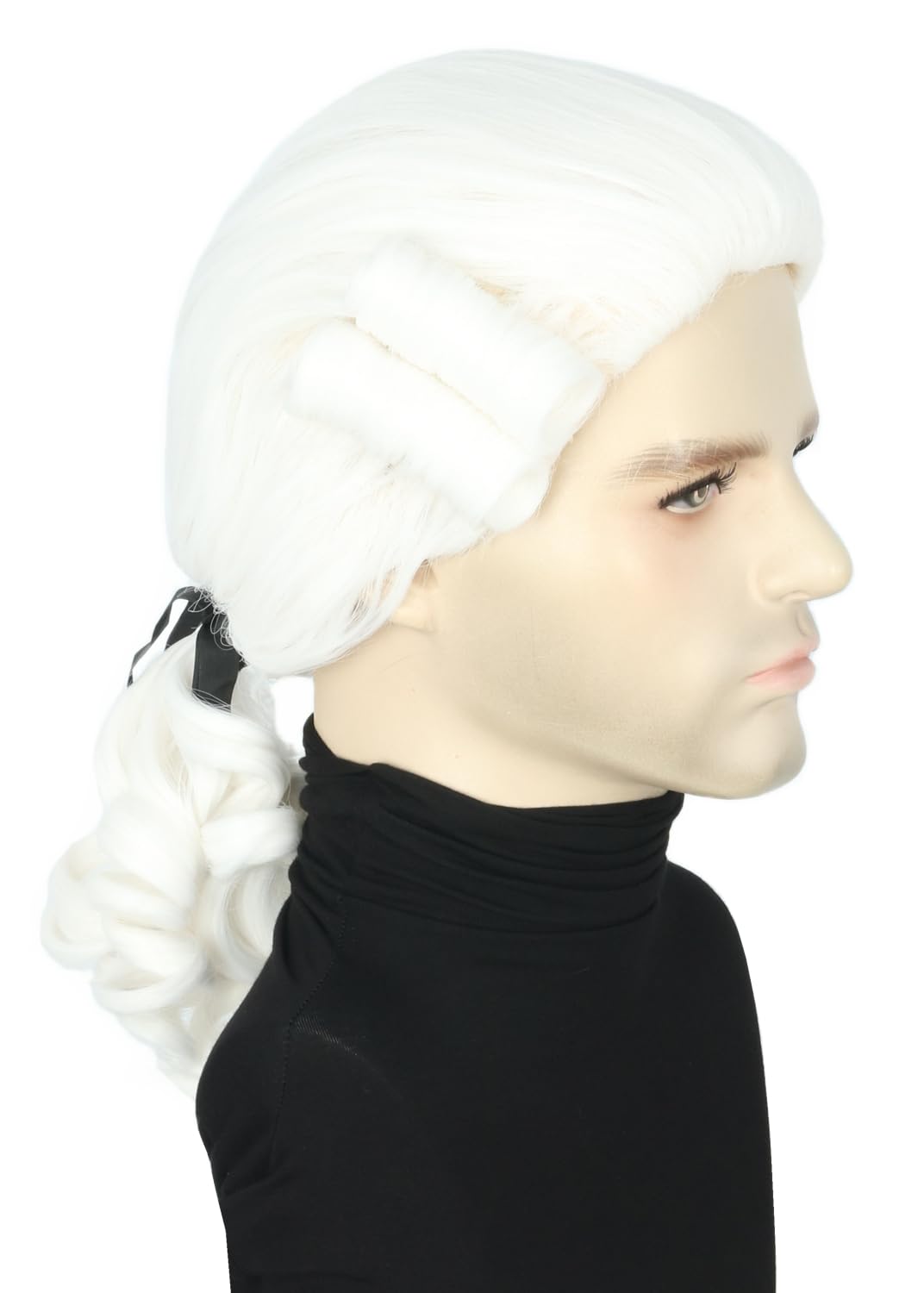 Men or Women Colonial Historical Judge Costumes Wig White Halloween Party Wigs - Image 3