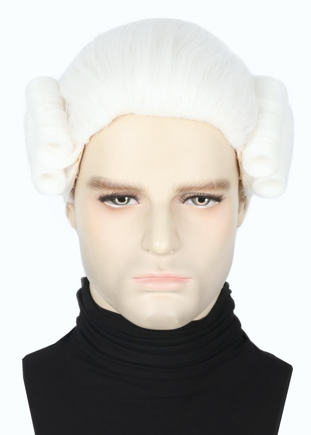 Men or Women Colonial Historical Judge Costumes Wig White Halloween Party Wigs - Image 7