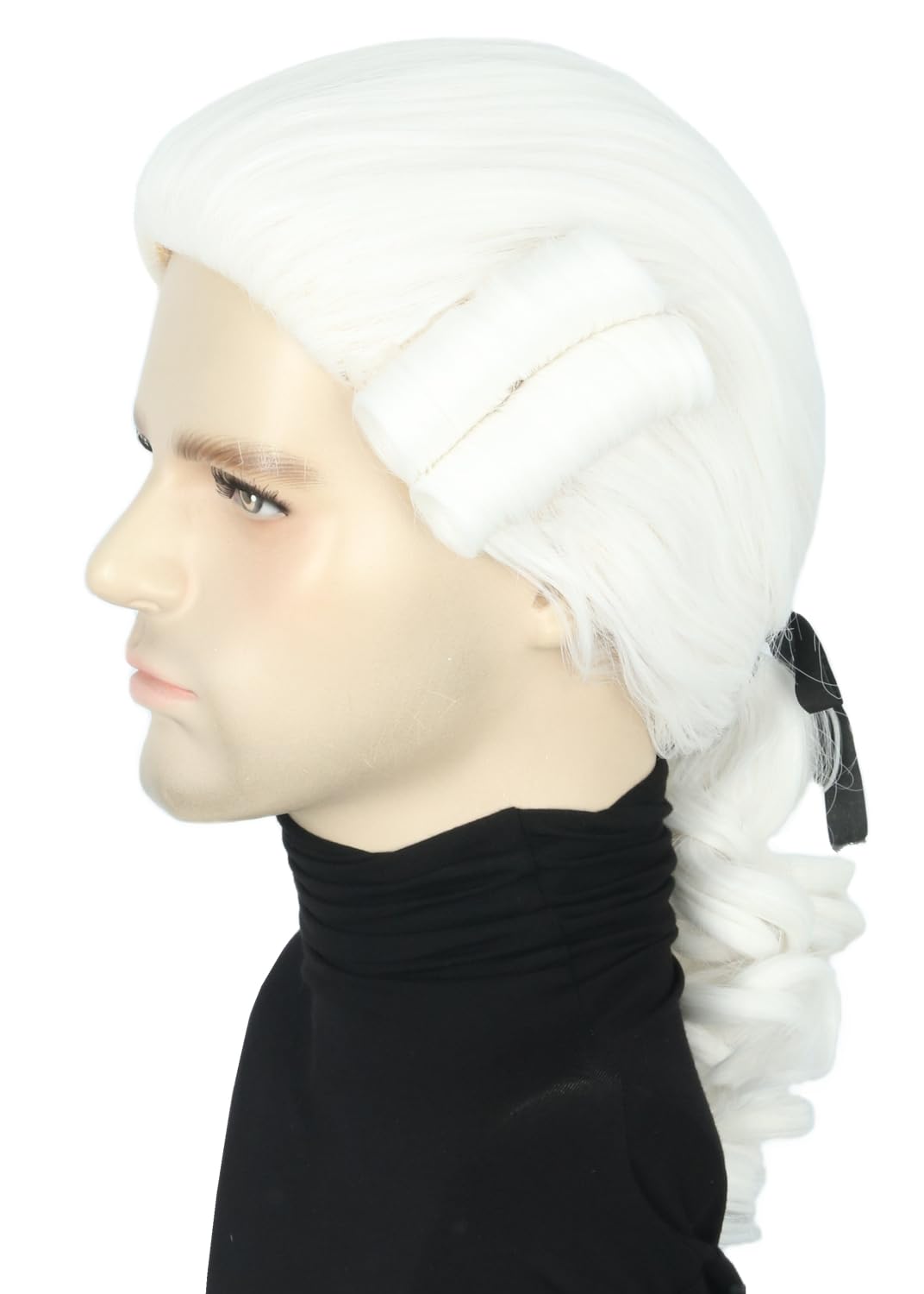 Men or Women Colonial Historical Judge Costumes Wig White Halloween Party Wigs - Image 2