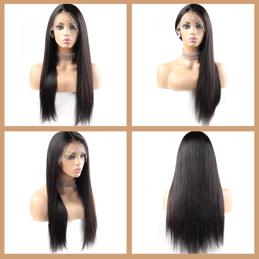 AUTYBEI 22 Inch Straight Lace Front Wigs Human Hair Pre Plucked 13x4 HD Lace Frontal Wigs Human Hair Wig For Black Women Brazilian Virgin Glueless Wigs Human Hair With Baby Hair - Image 7