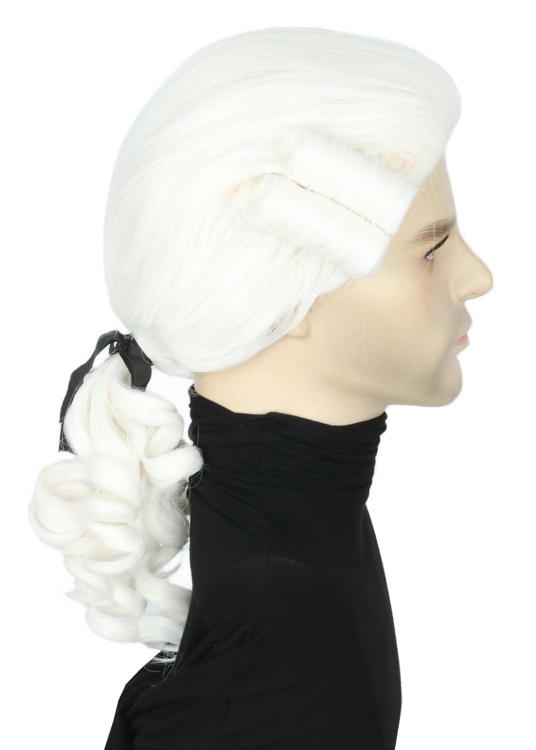 Men or Women Colonial Historical Judge Costumes Wig White Halloween Party Wigs - Image 4