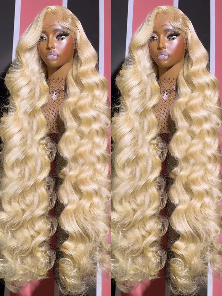 30 Inch 613 Blonde Wig Human Hair 180% Density 13x6 Body Wave Lace Front Wigs Human Hair Glueless Wigs Human Hair Pre Plucked With Baby Hair (30 inch, 613 Blonde Wig) - Image 2