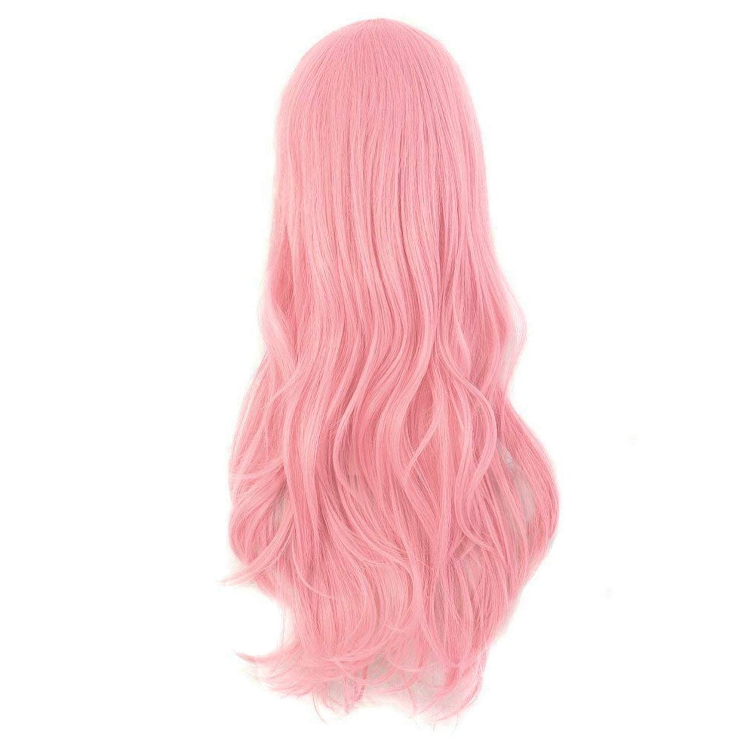 MapofBeauty 28" 70cm Long Curly Hair Ends Costume Cosplay Wig (Pink) - Image 2