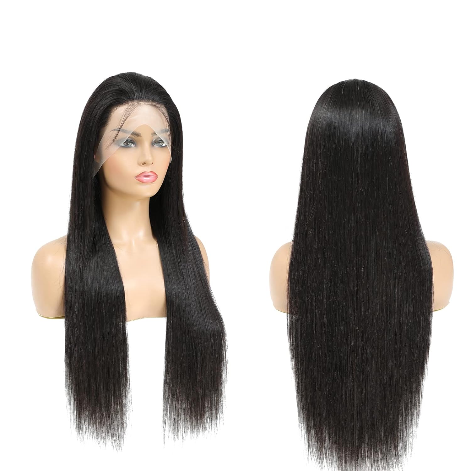 Straight Lace Front Wigs Human Hair 13x4 HD Transparent Lace Front Human Hair Wigs for Black Women Glueless Brazilian Virgin Hair Lace Frontal Wig 180% Density Pre Plucked with Baby Hair Hairline - Image 7