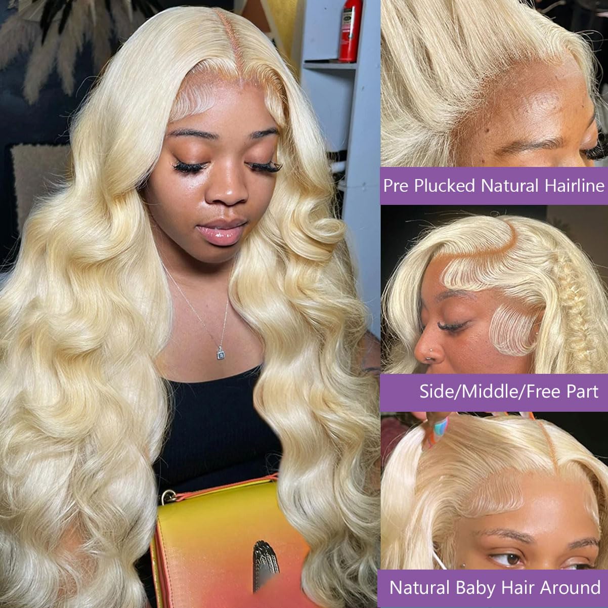 30 Inch 613 Blonde Wig Human Hair 180% Density 13x6 Body Wave Lace Front Wigs Human Hair Glueless Wigs Human Hair Pre Plucked With Baby Hair (30 inch, 613 Blonde Wig) - Image 7