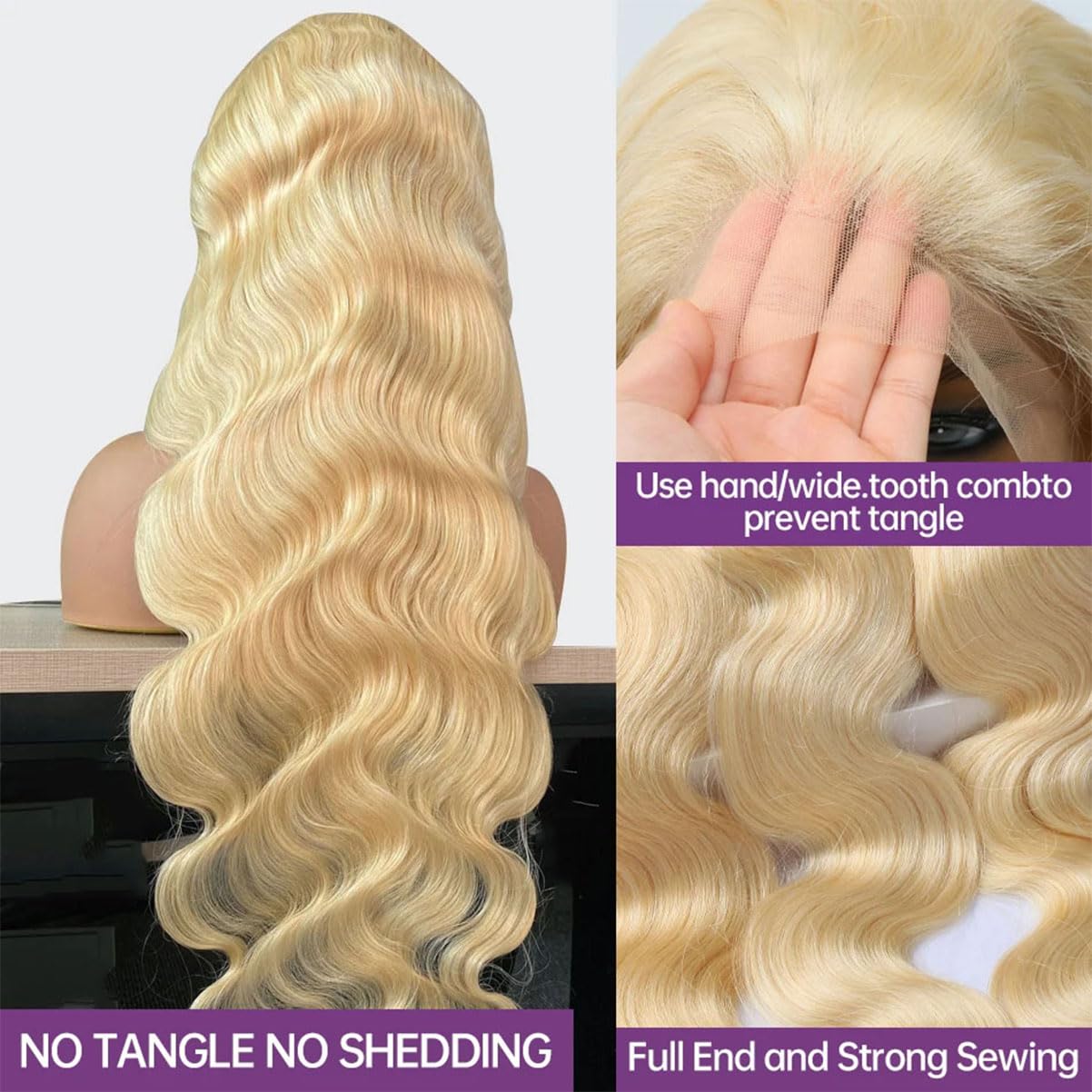 30 Inch 613 Blonde Wig Human Hair 180% Density 13x6 Body Wave Lace Front Wigs Human Hair Glueless Wigs Human Hair Pre Plucked With Baby Hair (30 inch, 613 Blonde Wig) - Image 6