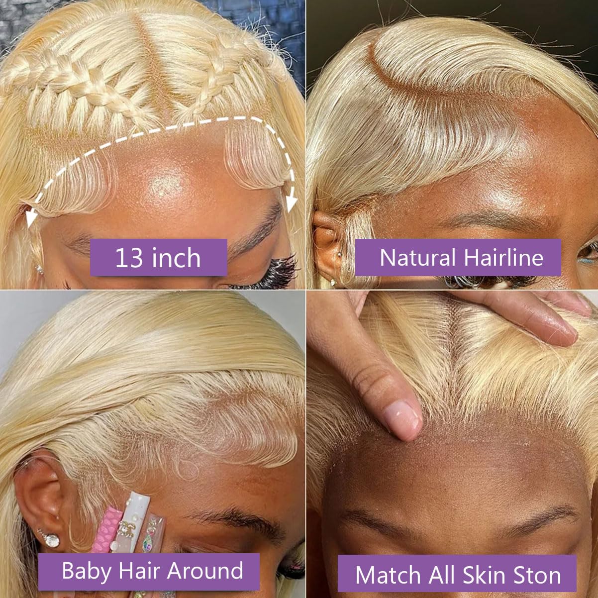 30 Inch 613 Blonde Wig Human Hair 180% Density 13x6 Body Wave Lace Front Wigs Human Hair Glueless Wigs Human Hair Pre Plucked With Baby Hair (30 inch, 613 Blonde Wig) - Image 4