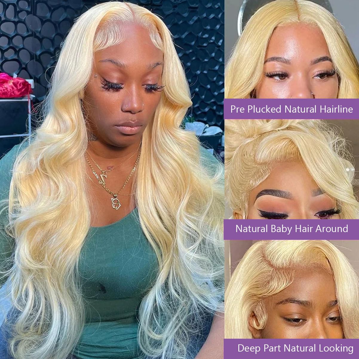 30 Inch 613 Blonde Wig Human Hair 180% Density 13x6 Body Wave Lace Front Wigs Human Hair Glueless Wigs Human Hair Pre Plucked With Baby Hair (30 inch, 613 Blonde Wig) - Image 5