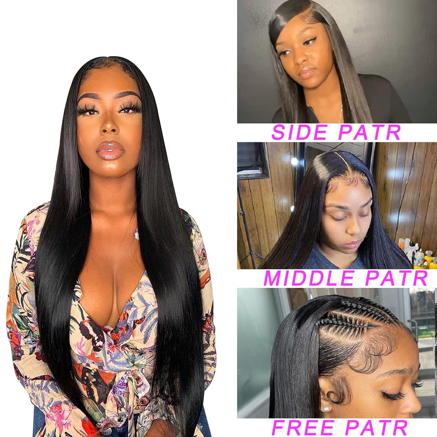 Straight Lace Front Wigs Human Hair 13x4 HD Transparent Lace Front Human Hair Wigs for Black Women Glueless Brazilian Virgin Hair Lace Frontal Wig 180% Density Pre Plucked with Baby Hair Hairline - Image 8