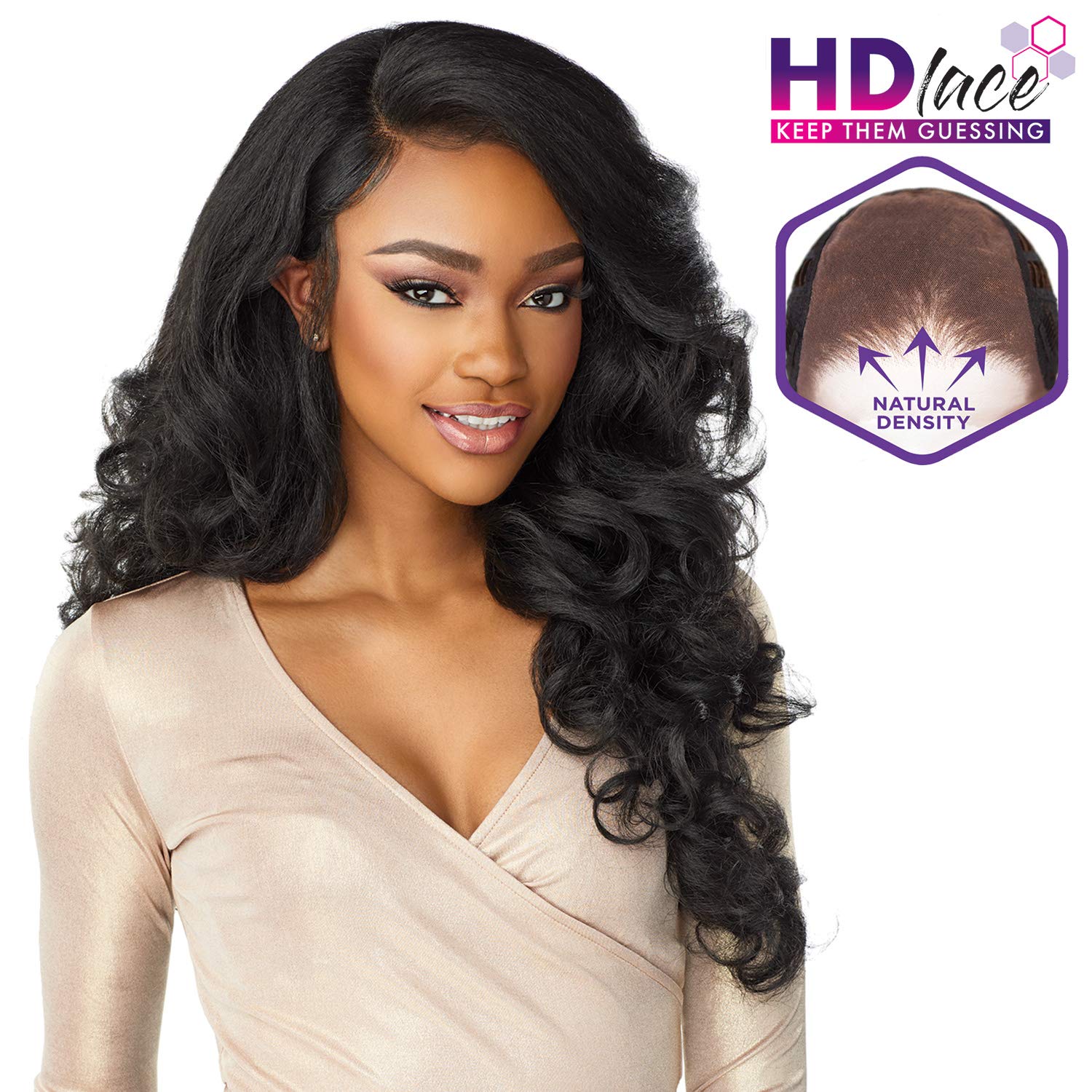 Sensationnel HD Lace Front Wig Cloud 9 What Lace Swiss Lace 13X6 Latisha (1B) - Image 2