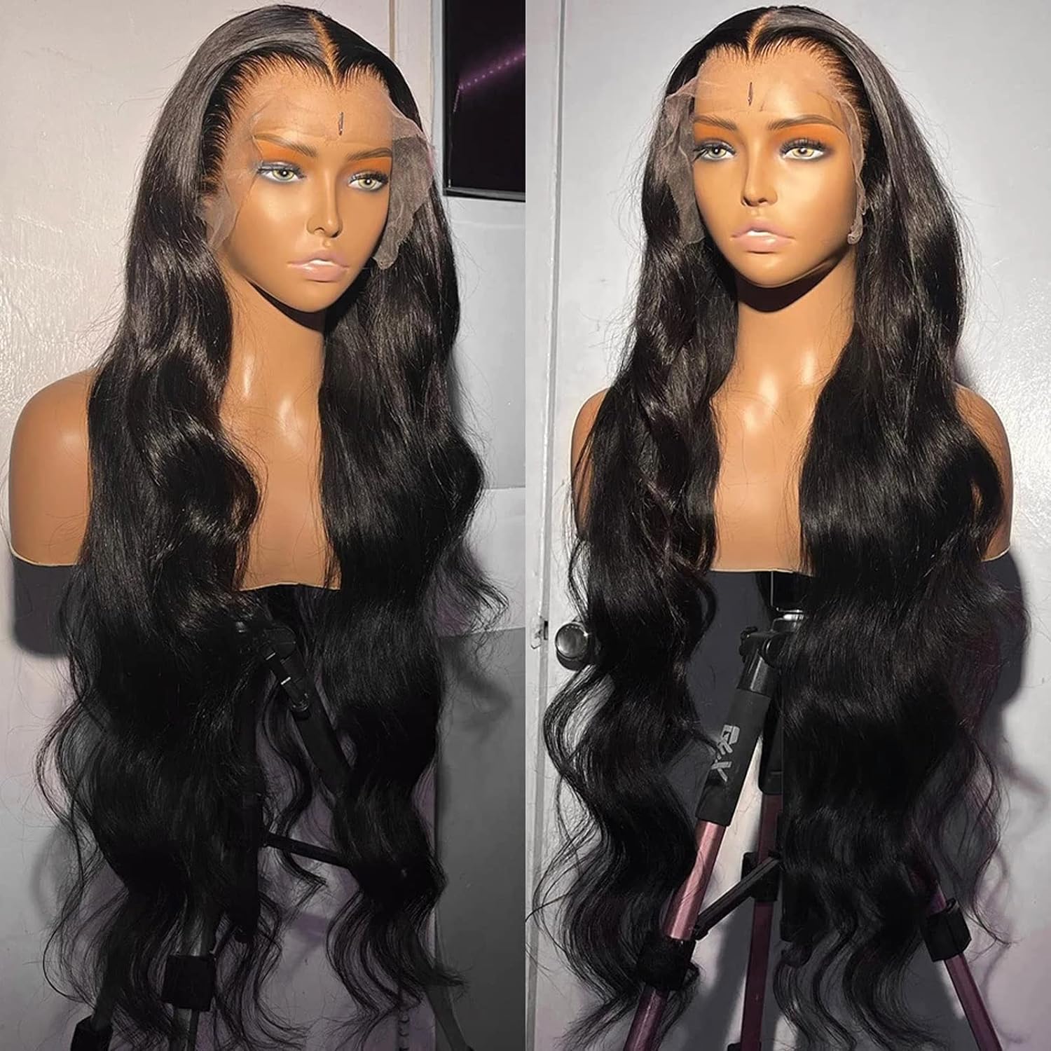30 inch Lace Front Wig Human Hair Body Wave 13x6 Lace Frontal Human Hair Wigs for Women 180 Density HD Lace Glueless Wigs Pre Plucked with Baby Hair (30 Inch, 13x6 lace front wig) - Image 4