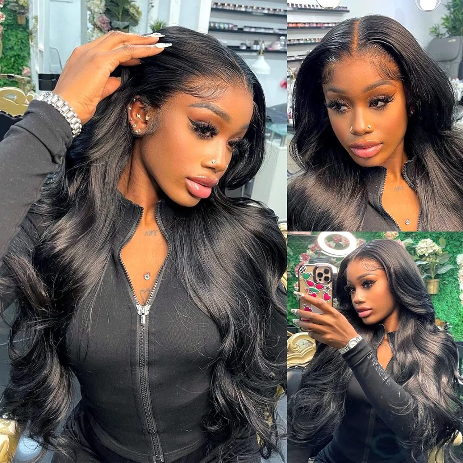 30 inch Lace Front Wig Human Hair Body Wave 13x6 Lace Frontal Human Hair Wigs for Women 180 Density HD Lace Glueless Wigs Pre Plucked with Baby Hair (30 Inch, 13x6 lace front wig) - Image 7