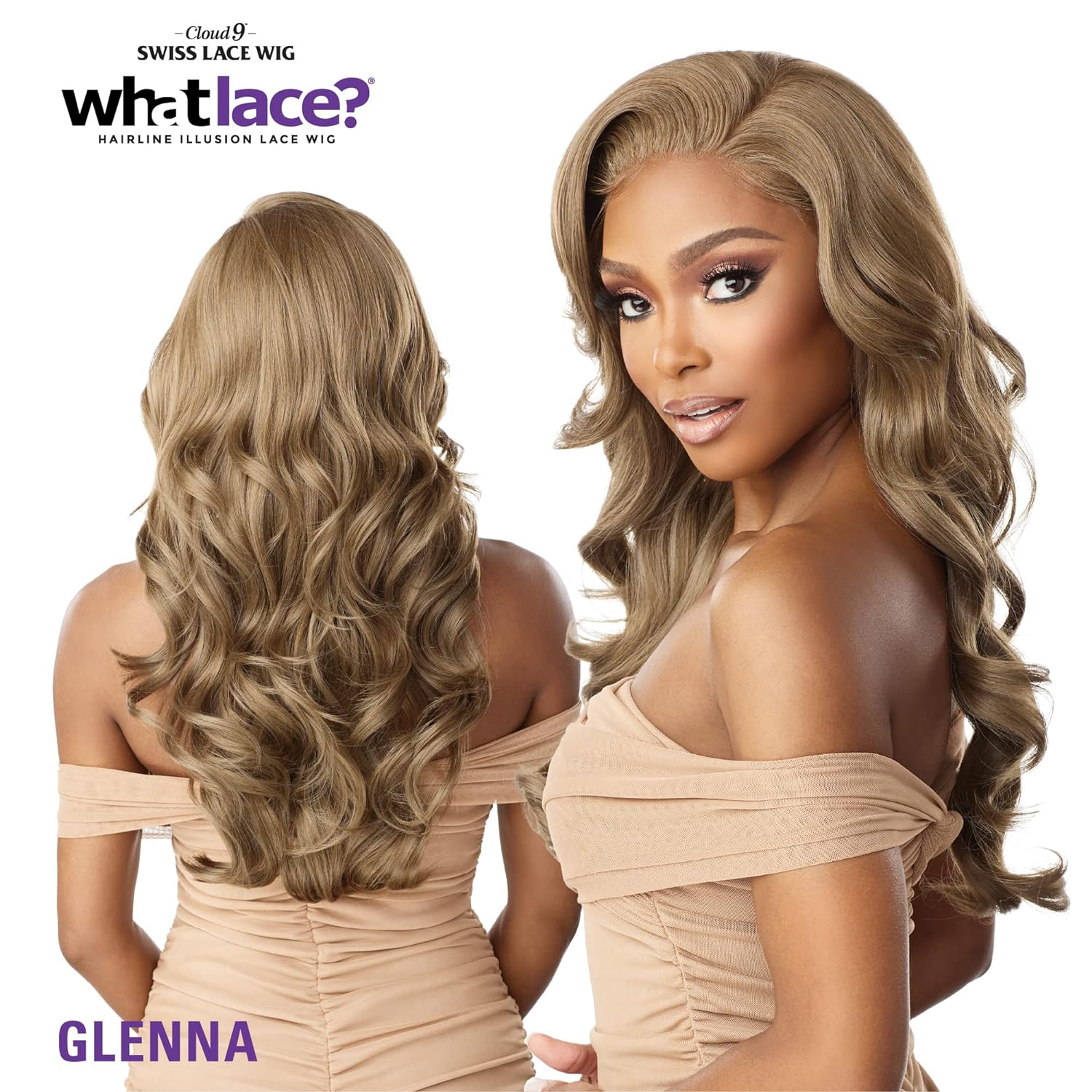 Sensationnel What Lace 13x6 Wigs - GLENNA synthetic wig Cloud 9 with preplucked hairline HD lace - Whatlace GLENNA (LIGHTASHBROWN) - Image 4