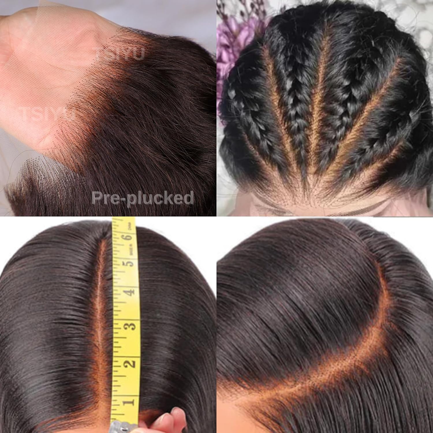 28 Inch 13x6 Full Lace Front Wigs Human Hair Pre Plucked Deep Wave 180 Density HD Lace Frontal Wig With Baby Hair Transparent Glueless Deep Curly Human Hair Wigs for Women - Image 5