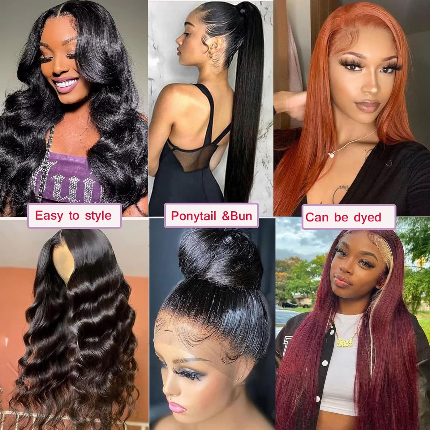 Lemoda 30Inch 13x6 SKINLIKE Real HD Lace Wigs 180% Density 12A Brazilian Straight Virgin Human Hair Lace Frontal Wigs Invisible 0.1mm Ultra-thin Frayed Ends Lace Front Wig Pre Plucked Tiny Knots - Image 7