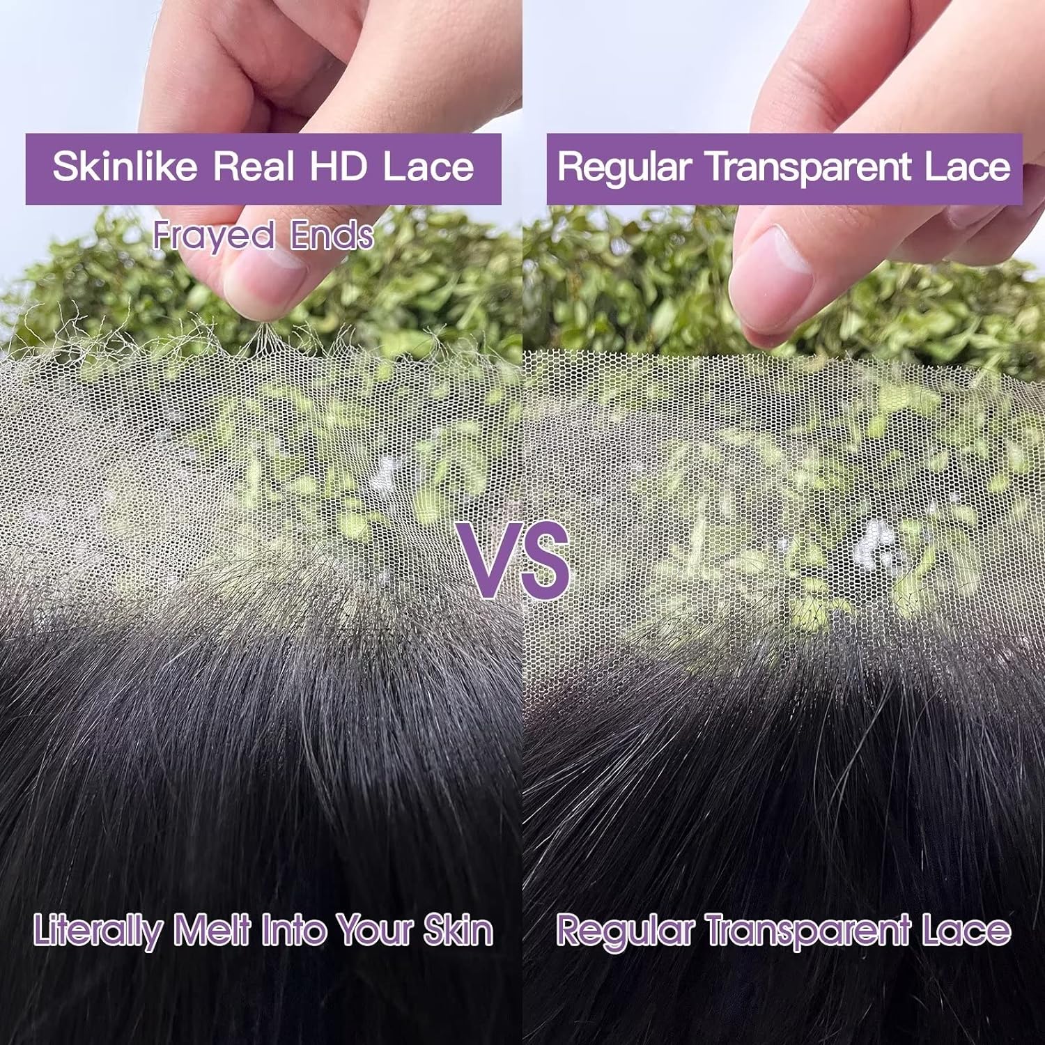 Lemoda 30Inch 13x6 SKINLIKE Real HD Lace Wigs 180% Density 12A Brazilian Straight Virgin Human Hair Lace Frontal Wigs Invisible 0.1mm Ultra-thin Frayed Ends Lace Front Wig Pre Plucked Tiny Knots - Image 2